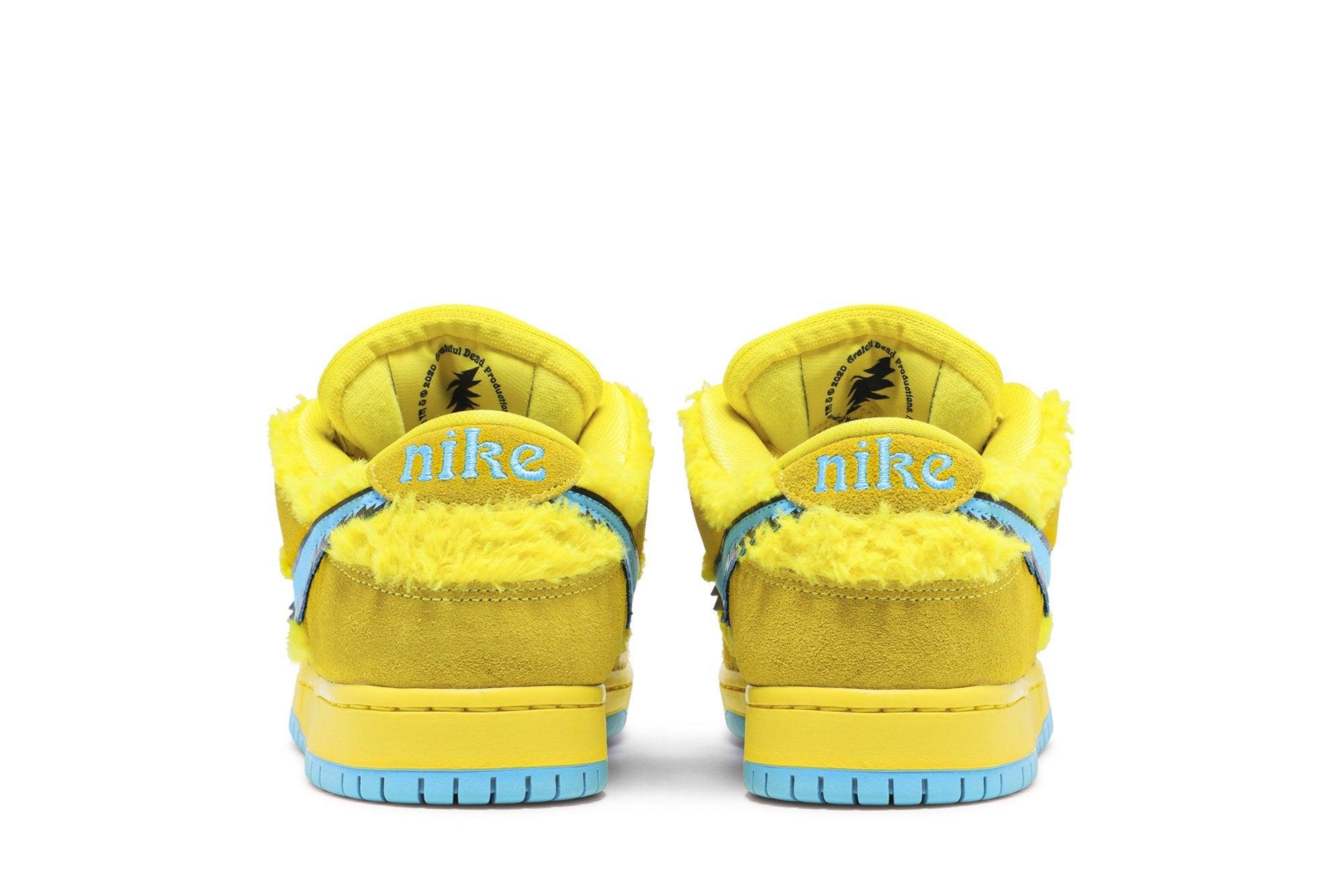 Tênis Grateful Dead x Nike SB Dunk Low Yellow Bear Amarelo
