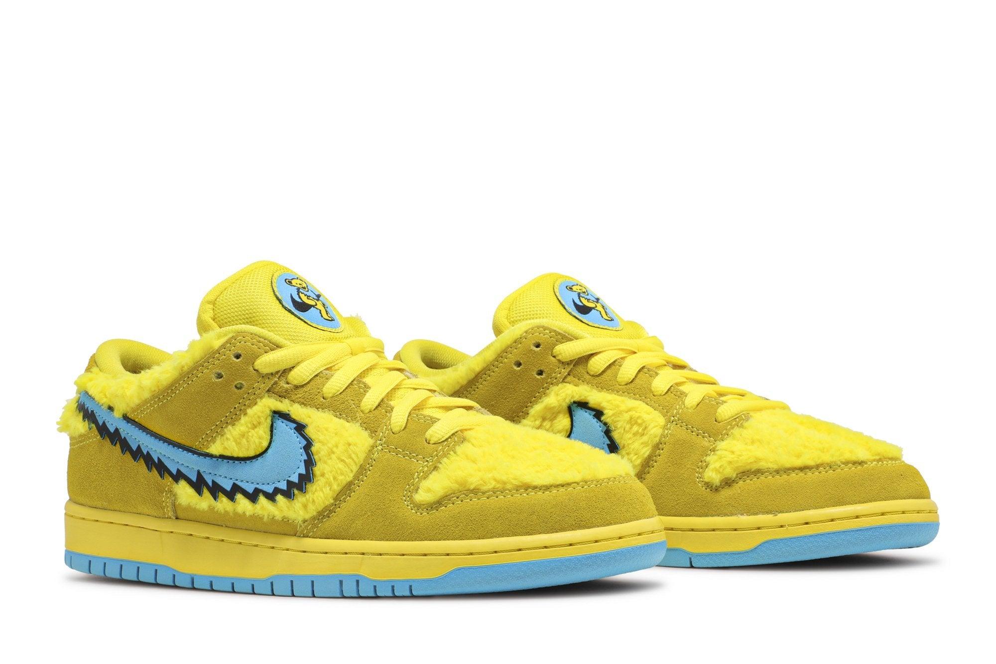 Tênis Grateful Dead x Nike SB Dunk Low Yellow Bear Amarelo