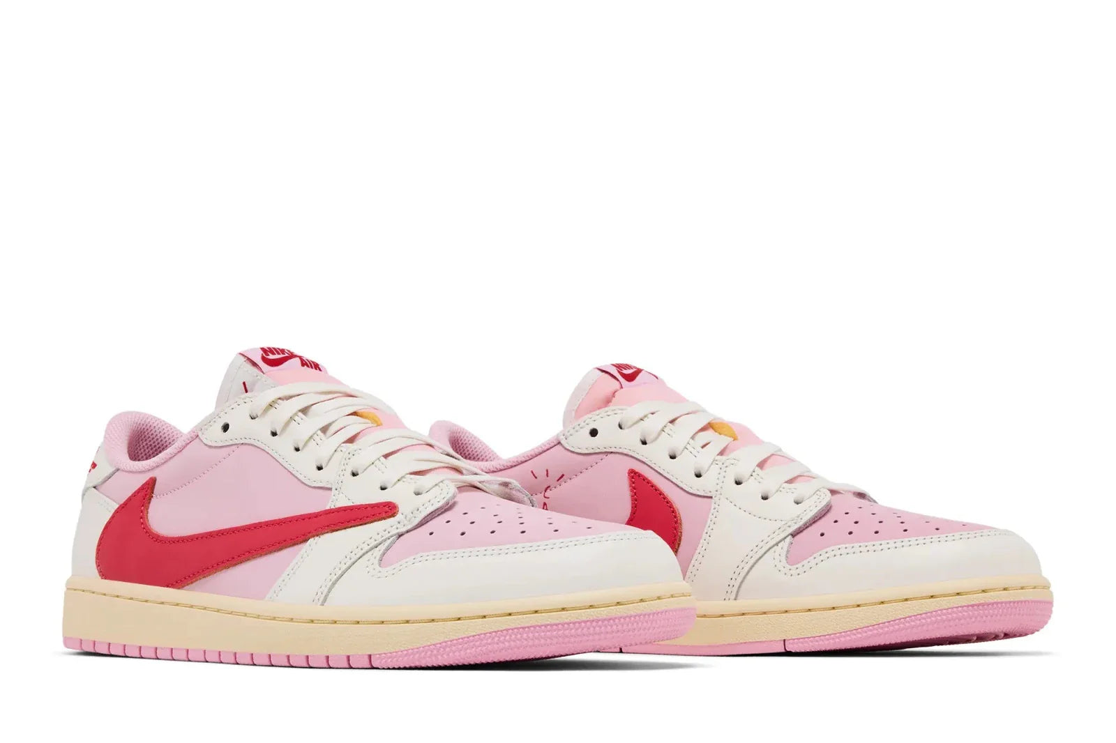 Tênis Nike Air Jordan 1 Retro Low OG SP Travis Scott Sail Tropical Pink Rosa
