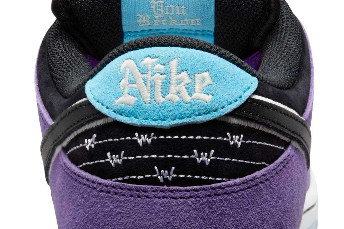 Nike SB Dunk Low Pro x Hayley Wilson Black and Court Purple Roxo