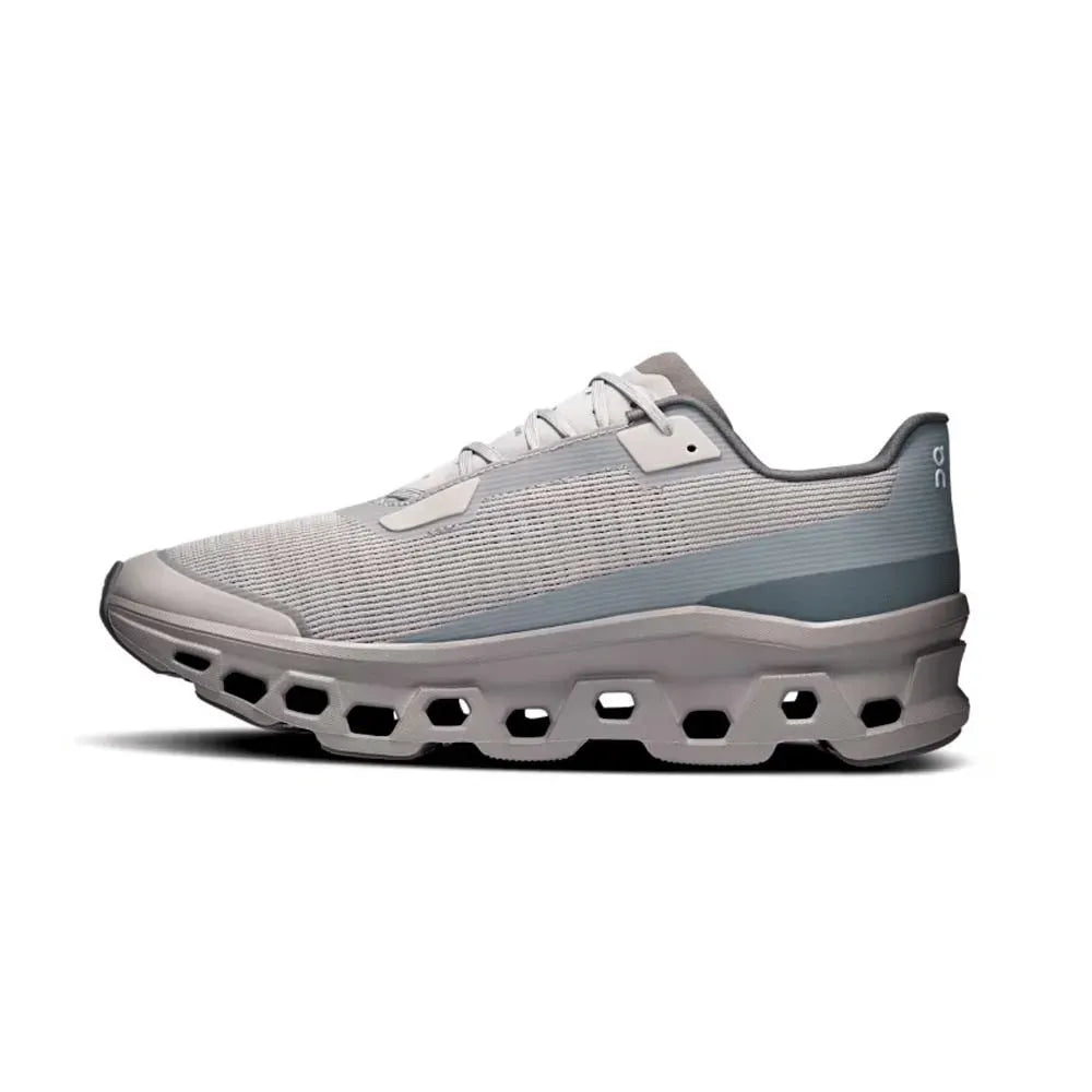 Tênis On Running Cloudmonster Void Alloy Cinza Claro Glacier