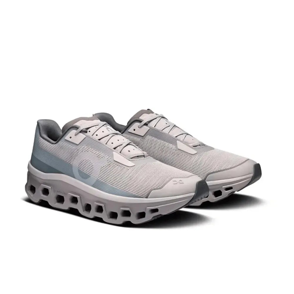 Tênis On Running Cloudmonster Void Alloy Cinza Claro Glacier