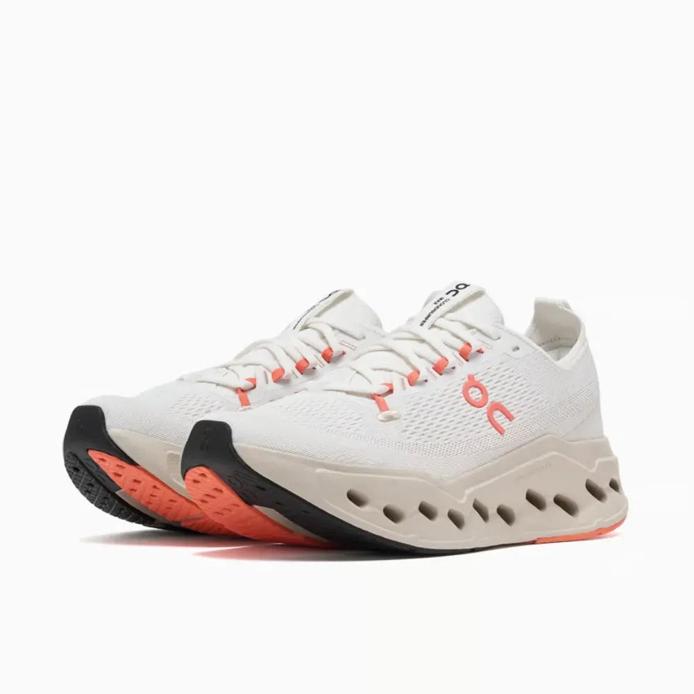 Tênis On Running Cloudsurfer Max 1 Ivory Laranja Salmão Salmon