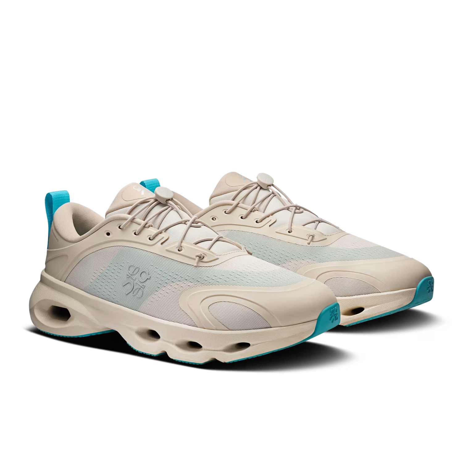 Tênis On Running Cloudsolo Loewe Sand Turquoise Bege