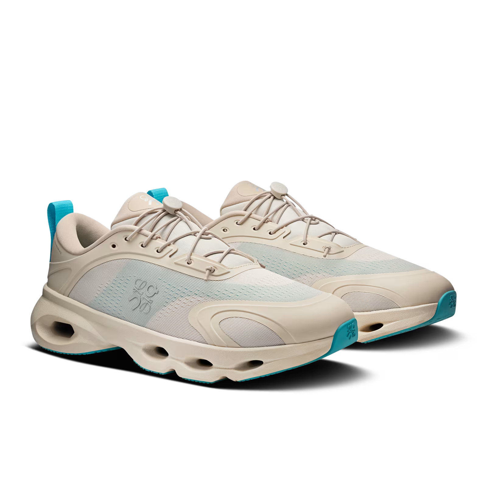Tênis On Running Cloudsolo Loewe Sand Turquoise Bege