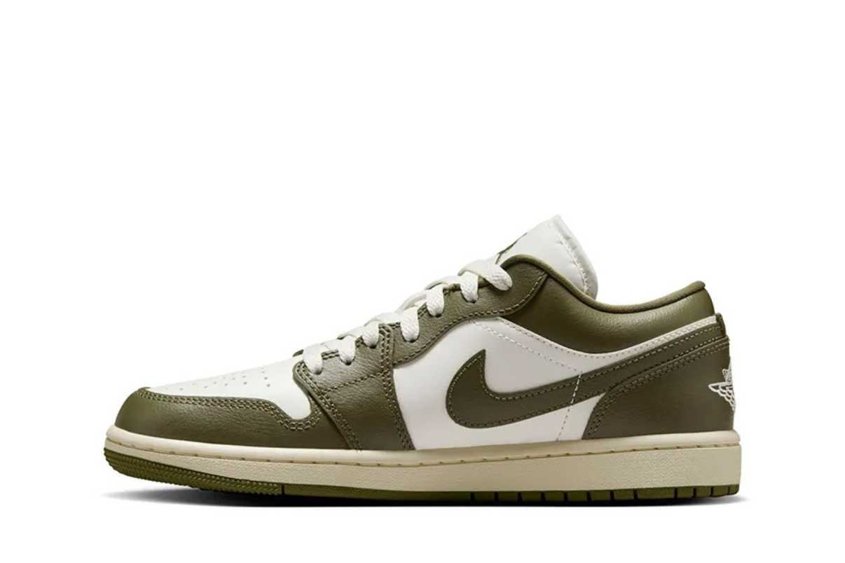 Tênis Nike Air Jordan 1 Low Medium Olive Verde