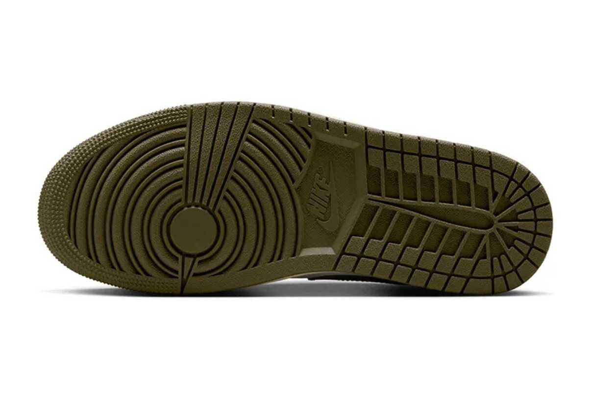 Tênis Nike Air Jordan 1 Low Medium Olive Verde
