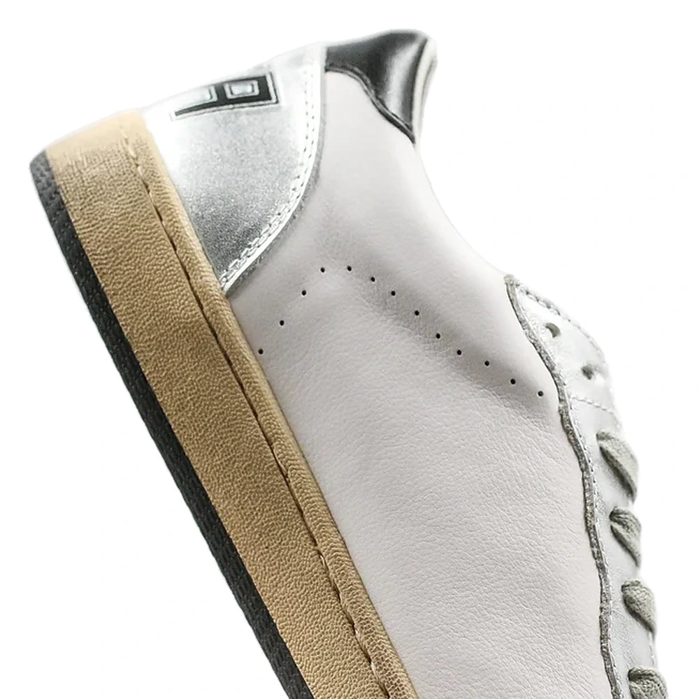 Tênis Golden Goose Ball Star White Prateado Estrela Black