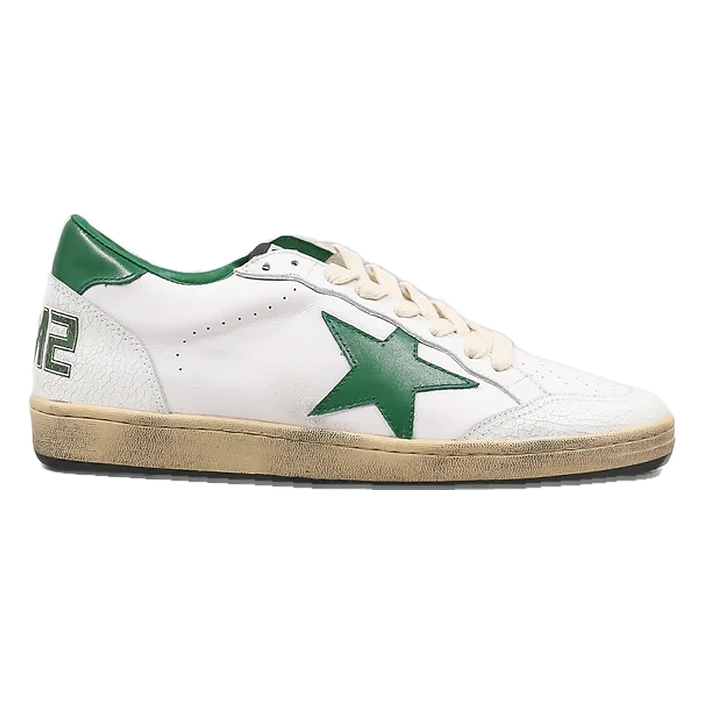 Tênis Golden Goose Ball Star com Estrela de Couro Verde
