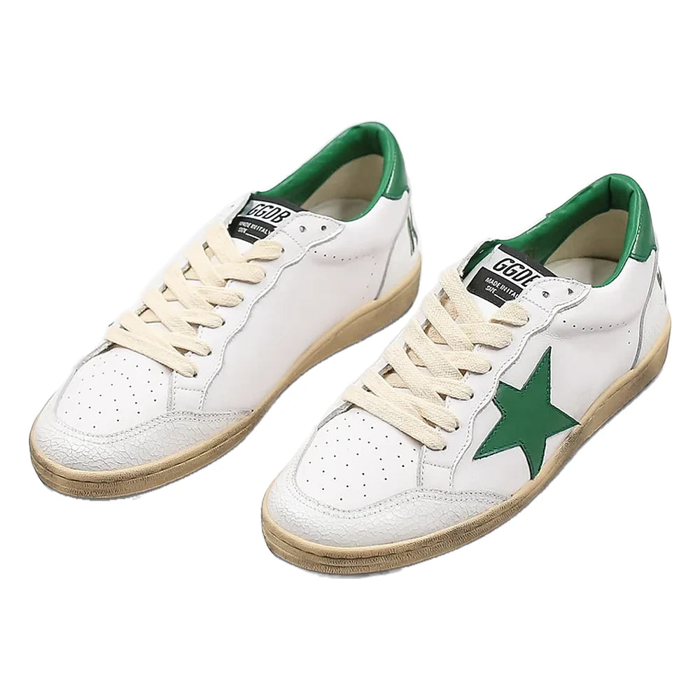 Tênis Golden Goose Ball Star com Estrela de Couro Verde