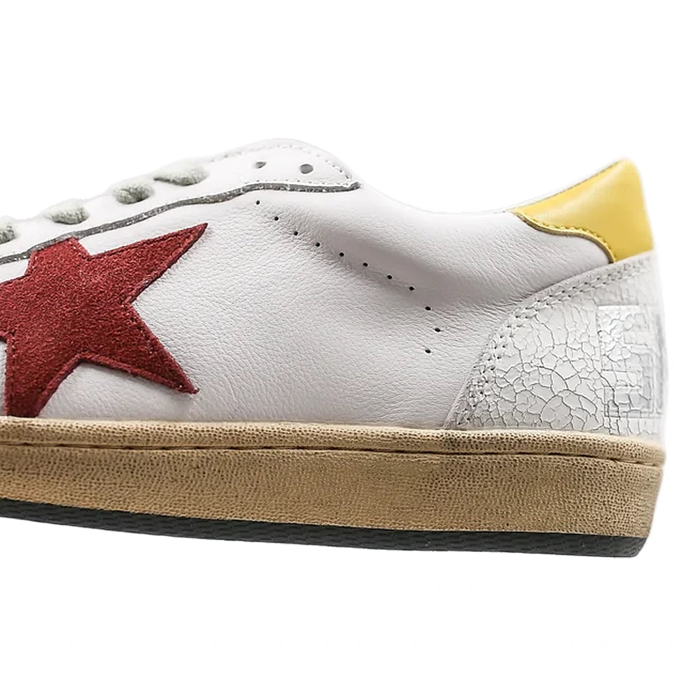 Tênis Golden Goose Ball Star White Yellow Vermelho