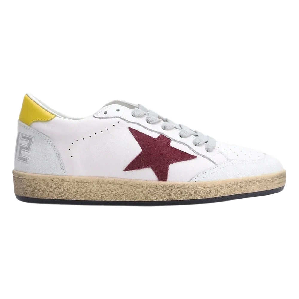 Tênis Golden Goose Ball Star White Yellow Vermelho