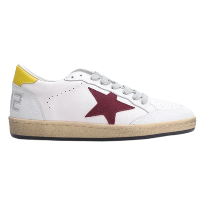 Tênis Golden Goose Ball Star White Yellow Vermelho