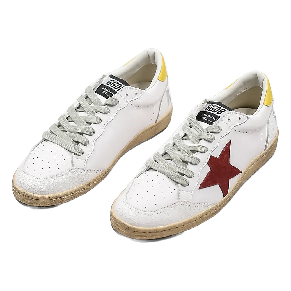 Tênis Golden Goose Ball Star White Yellow Vermelho