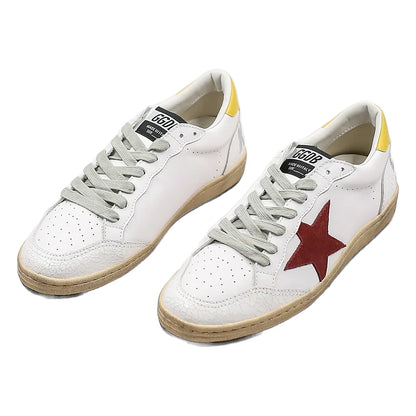 Tênis Golden Goose Ball Star White Yellow Vermelho