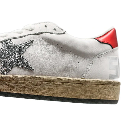 Tênis Golden Goose Ball Star Vermelho White Glitter
