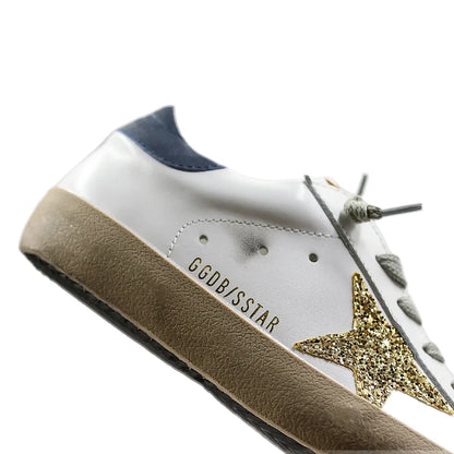 Tênis Golden Goose Super-Star White Brilho Gold Dourado