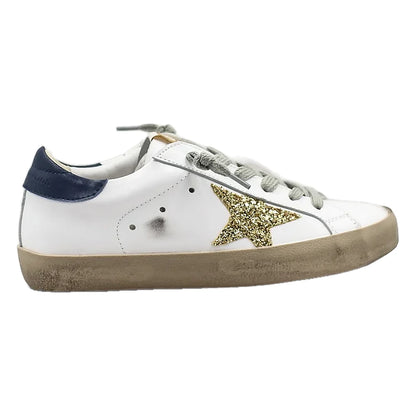 Tênis Golden Goose Super-Star White Brilho Gold Dourado