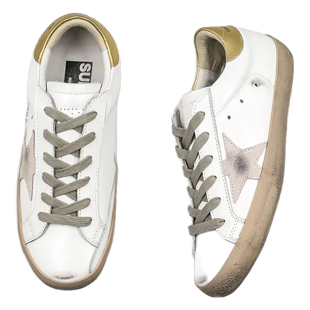 Tênis Golden Goose Super-Star White Gold Dourado