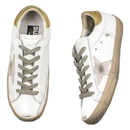 Tênis Golden Goose Super-Star White Gold Dourado