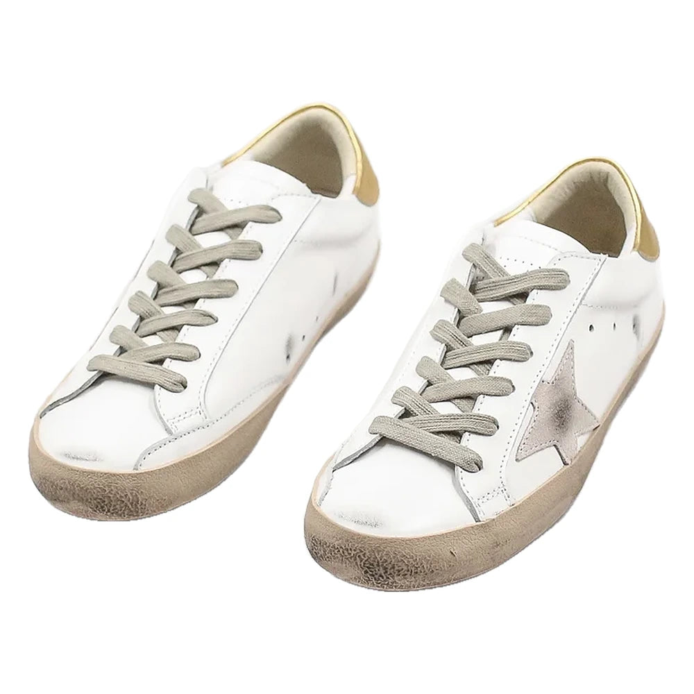 Tênis Golden Goose Super-Star White Gold Dourado