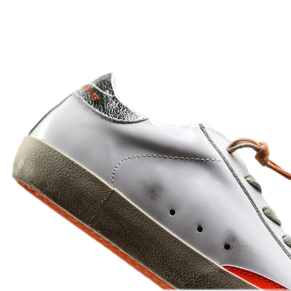 Tênis Golden Goose Super-Star Silver Laranja