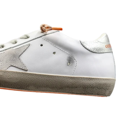 Tênis Golden Goose Super-Star Silver Laranja