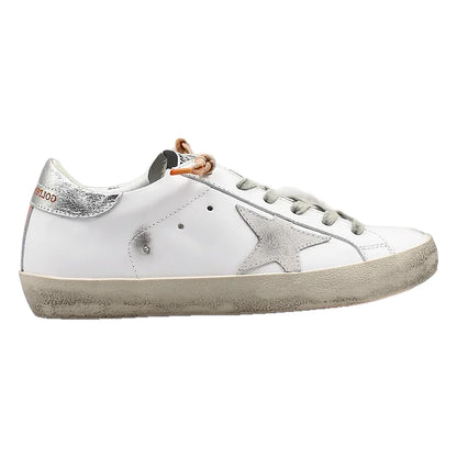 Tênis Golden Goose Super-Star Silver Laranja