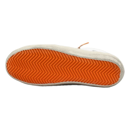 Tênis Golden Goose Super-Star Silver Laranja