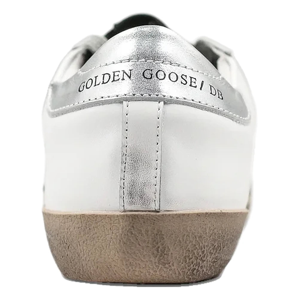 Tênis Golden Goose Super-Star Branco com Estrela de Camurça Verde