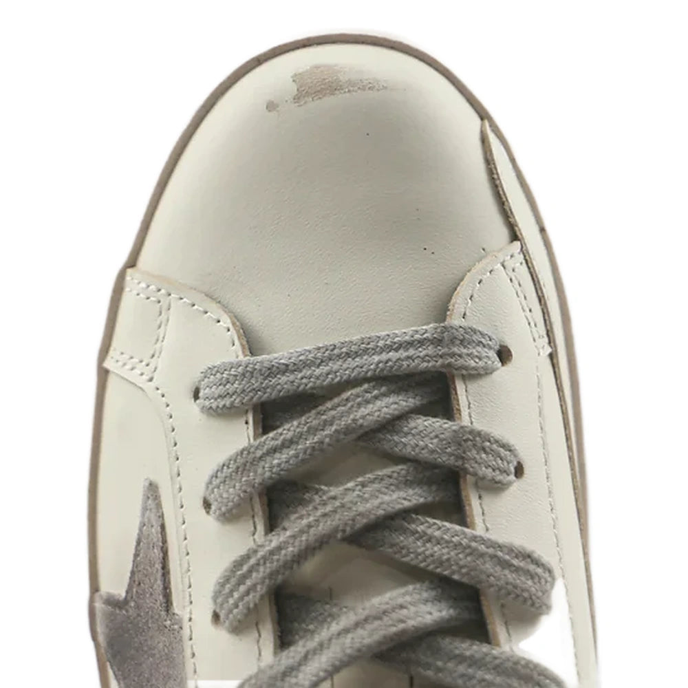 Tênis Golden Goose Super-Star Estrela de Camurça e Talão Azul