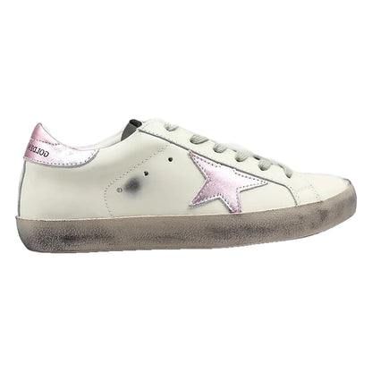 Tênis Golden Goose Super-Star White Pink Metalizado