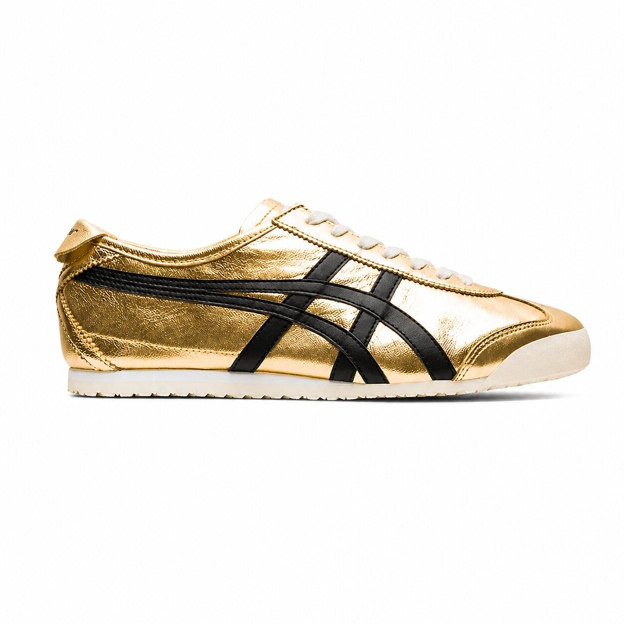 Tênis Onitsuka Tiger Mexico 66 Pure Gold Black Dourado