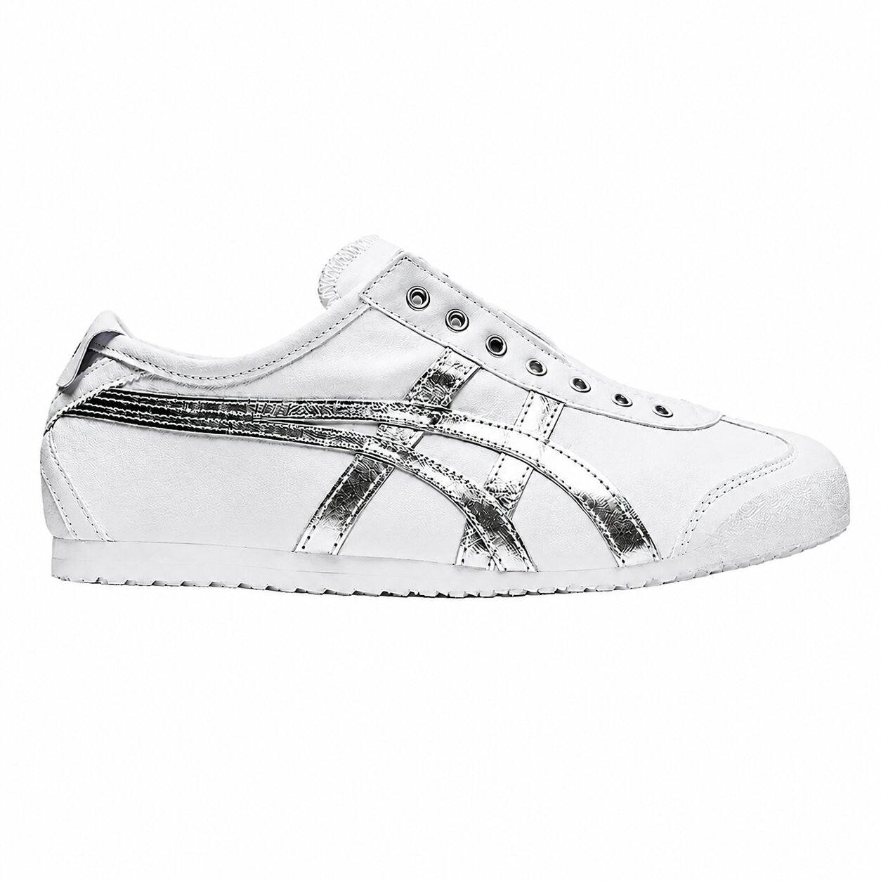 Tênis Onitsuka Tiger Mexico 66 Slip-On White Pure Silver Prateado