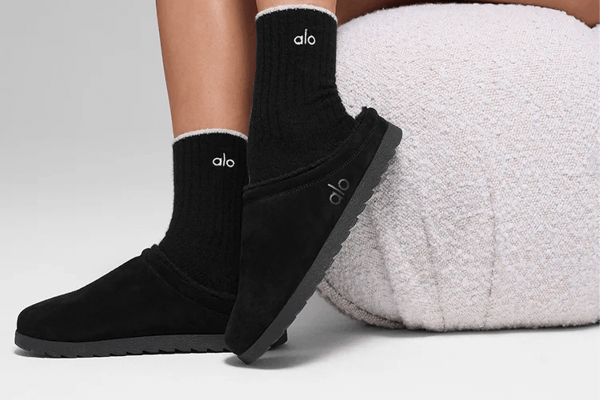 Slipper Alo Yoga Recovery Black Preto