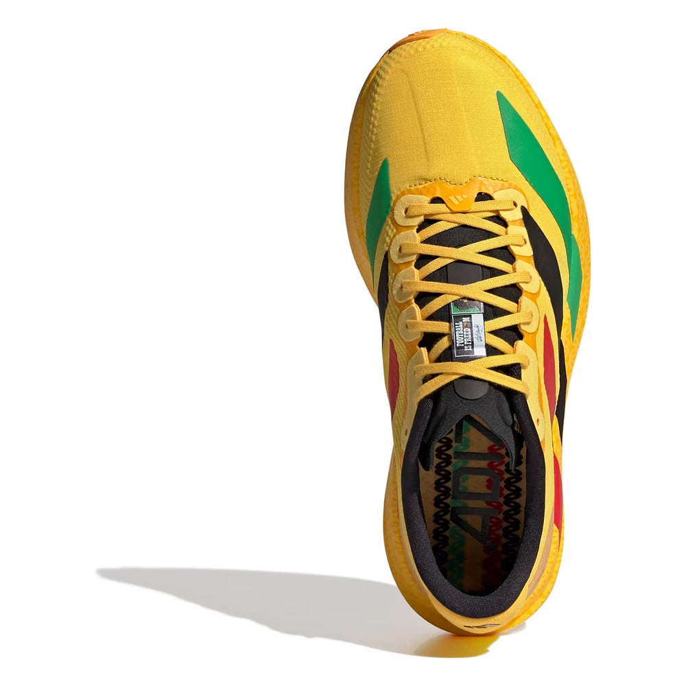 Tênis adidas Adizero EVO SL Jamaica 26 x Bob Marley Amarelo
