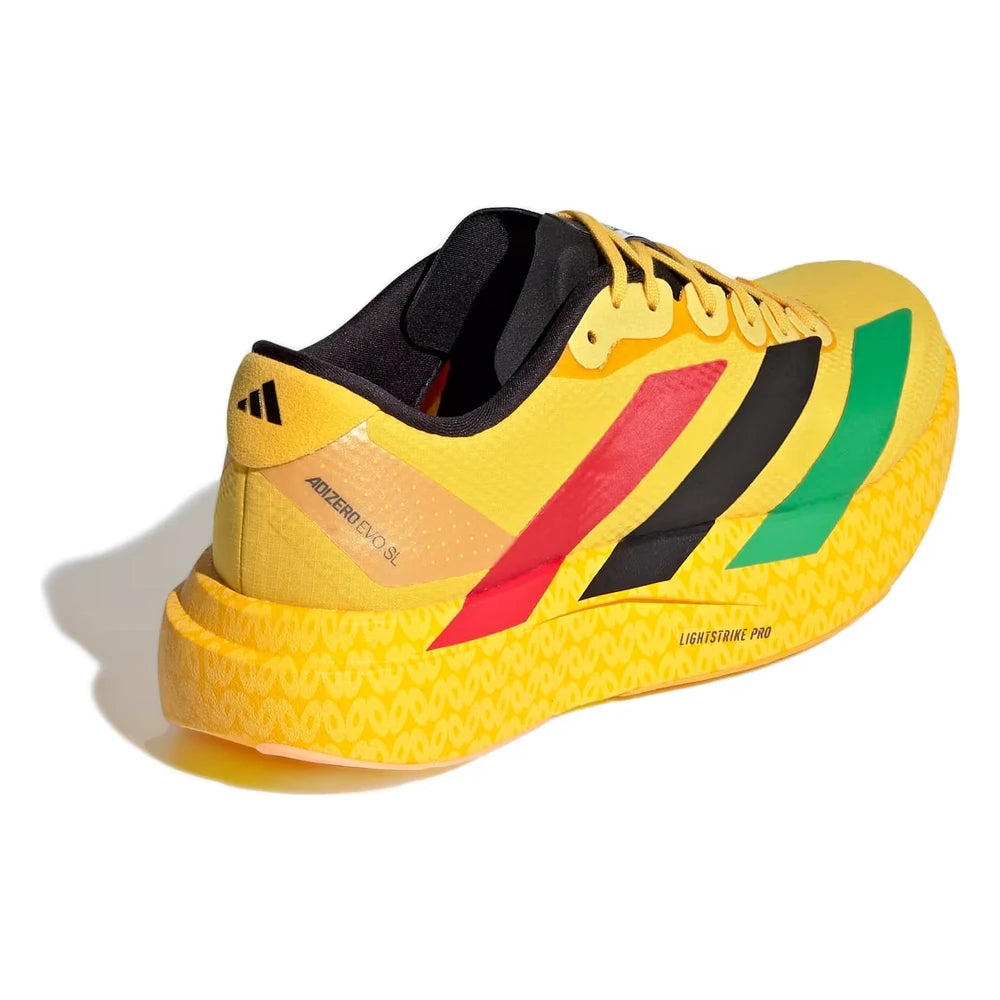 Tênis adidas Adizero EVO SL Jamaica 26 x Bob Marley Amarelo