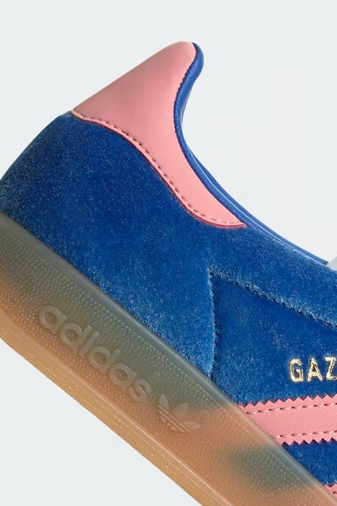 Tênis Adidas Gazelle Indoor Blue Semi Pink Velvet Azul