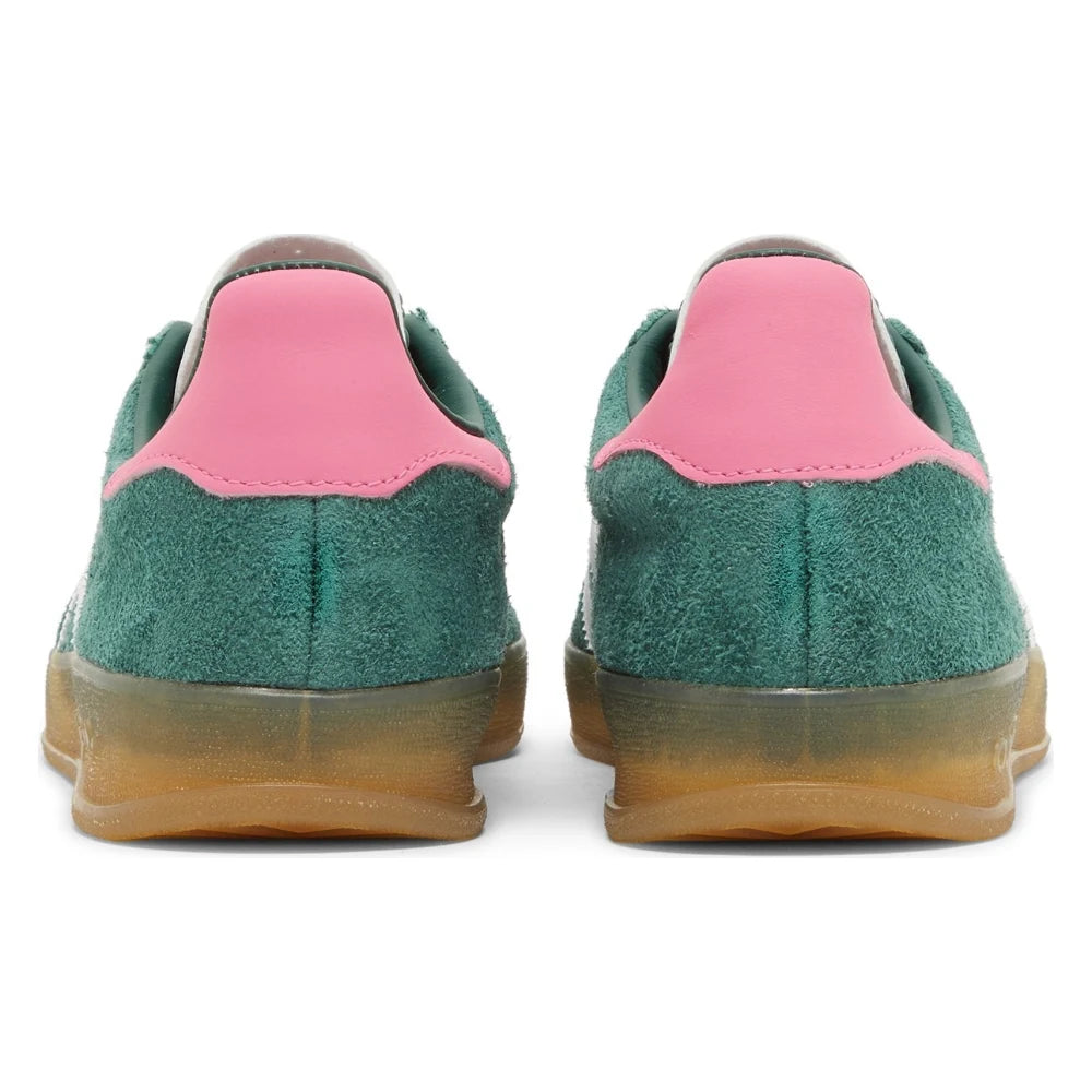 Tênis Adidas Gazelle Indoor Collegiate Green Lucid Pink Verde - vista do par