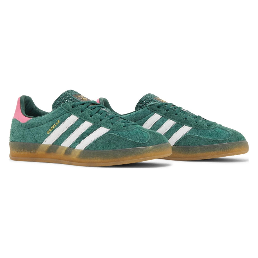 Tênis Adidas Gazelle Indoor Collegiate Green Lucid Pink Verde - vista do solado