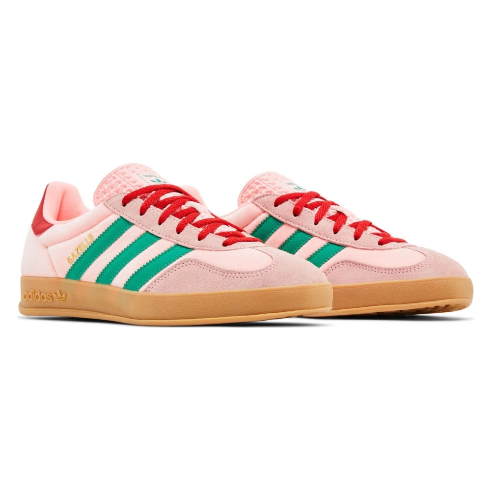 Tênis Adidas Gazelle Indoor Court Green Glow Pink Gum Rosa - foto 5