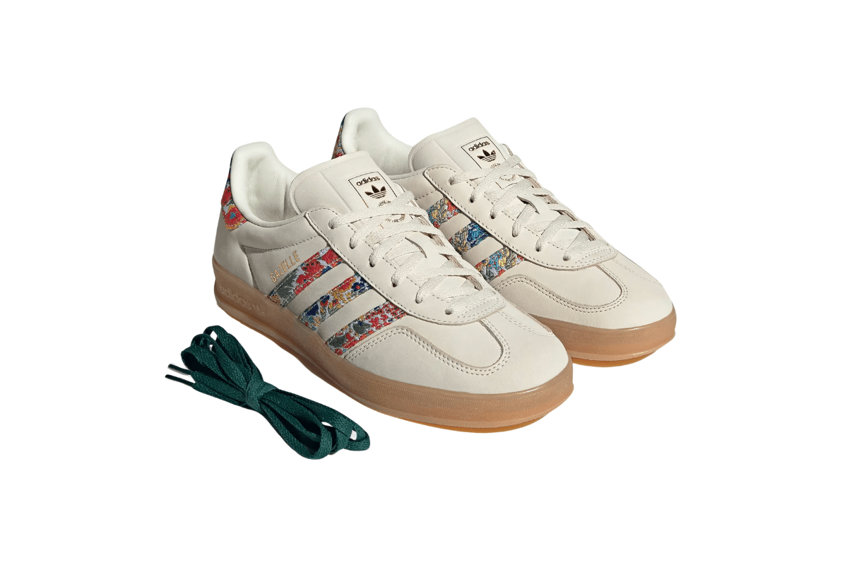 Tênis Adidas Gazelle Indoor Liberty London Floral Embroidery Stripes Multi-Color