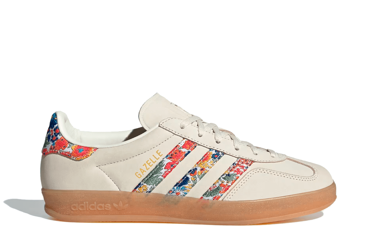 Tênis Adidas Gazelle Indoor Liberty London Floral Embroidery Stripes Multi-Color