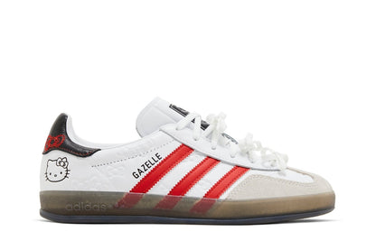 Tênis Adidas Gazelle Indoor x Hello Kitty Anniversary Cloud White Red Branco