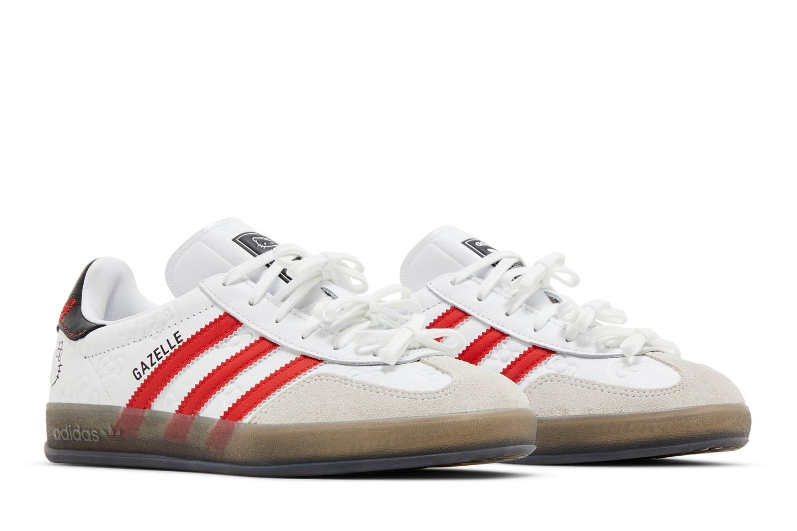 Tênis Adidas Gazelle Indoor x Hello Kitty Anniversary Cloud White Red Branco