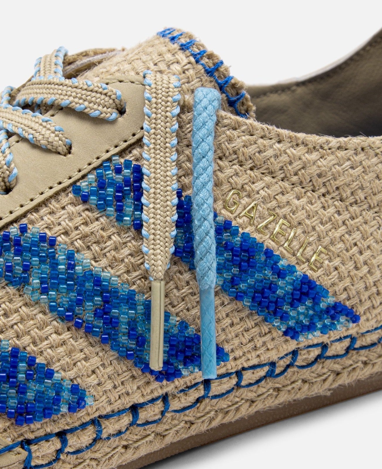 Tênis Adidas Gazelle x CLOT Linen Khaki Light Blue Marrom