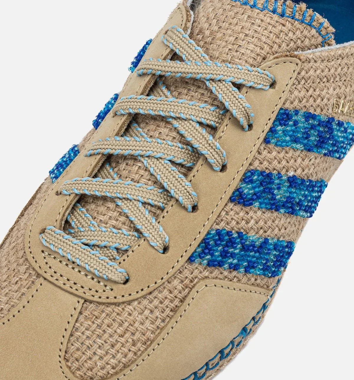 Adidas Gazelle x CLOT Linen Khaki Light Blue Marrom