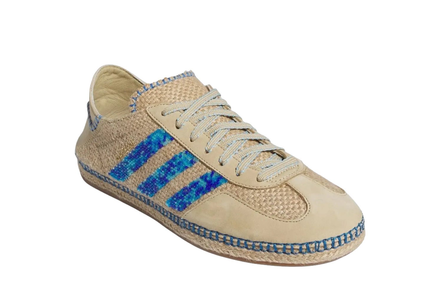 Tênis Adidas Gazelle x CLOT Linen Khaki Light Blue Marrom
