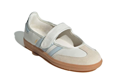 Tênis Adidas Samba Jane White Blue Gum Branco