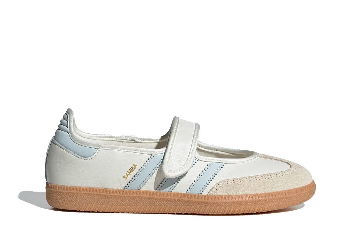 Tênis Adidas Samba Jane White Blue Gum Branco